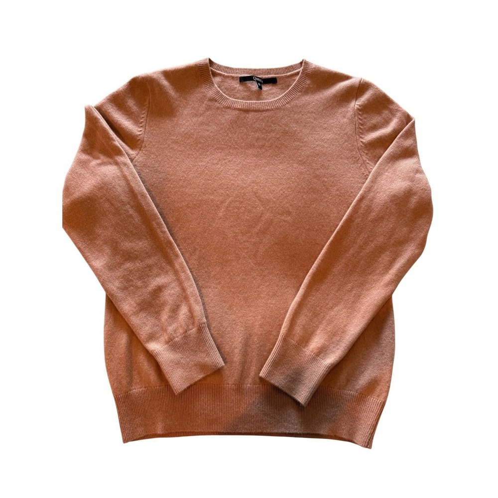 Quince Cashmere Pullover Crewneck Sweater Sz S Tan Long Sleeve Quiet Luxury